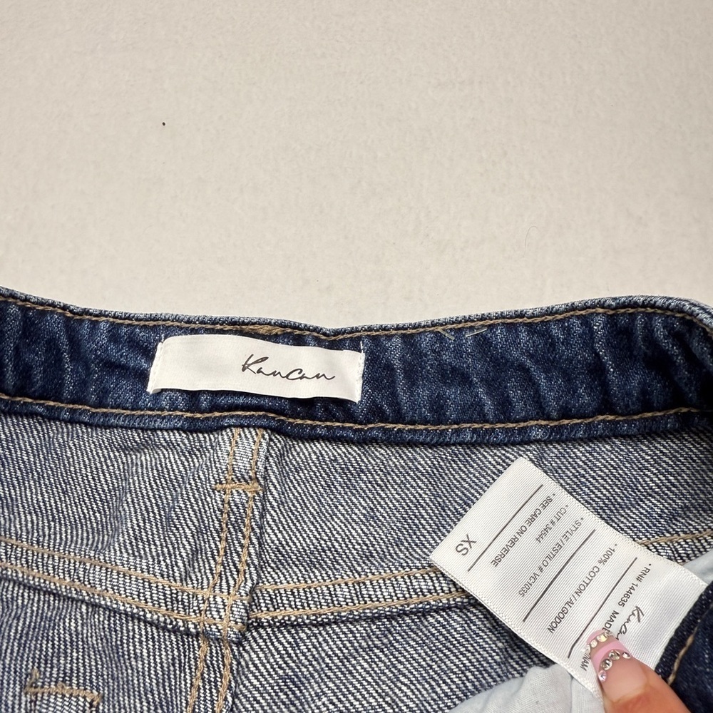 KanCan Waist 26 Distressed Blue Jean Shorts - Picture 3 of 4
